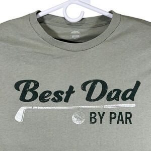 Best Dad By Par Golf T-Shirt Light Green Mens Size Large New
